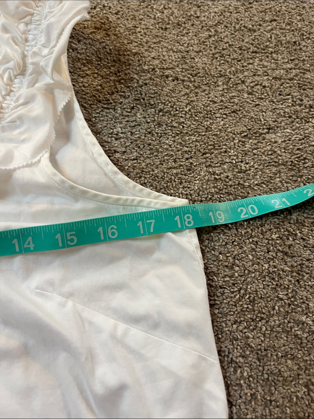 J.Crew Adorable Ruffled Collar 💯% Unlined Cotton White Tank sz6 - Picture 7 of 12